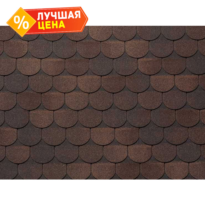 Гибкая черепица Тегола Business Plus Традишнл Береста