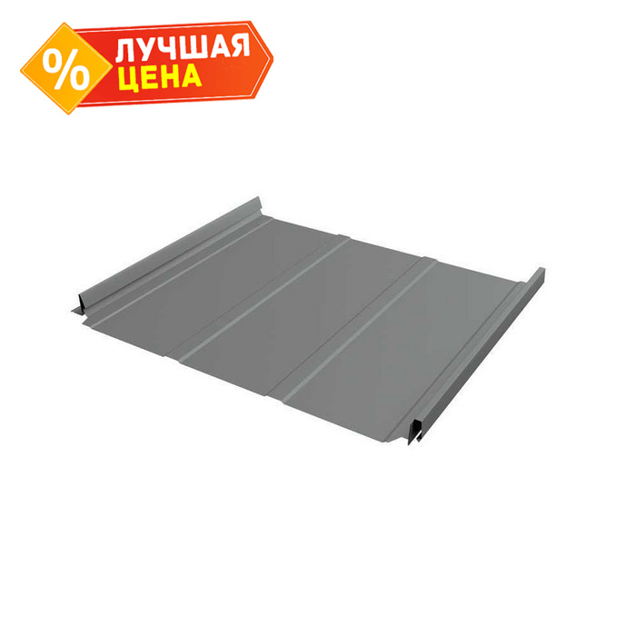 Фальцевая кровля Кликфальц Grand Line 0,5 GreenCoat Pural BT, matt RR 22 Транспортный Серый