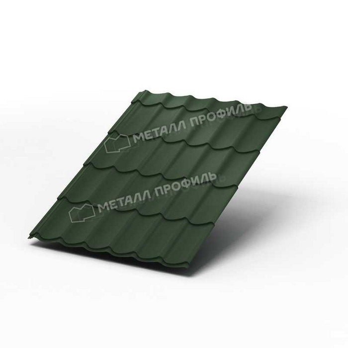 Металлочерепица Металл-Профиль Монтеррей 0,45 VikingMP® RAL 6007 Бутылочно-зеленый
