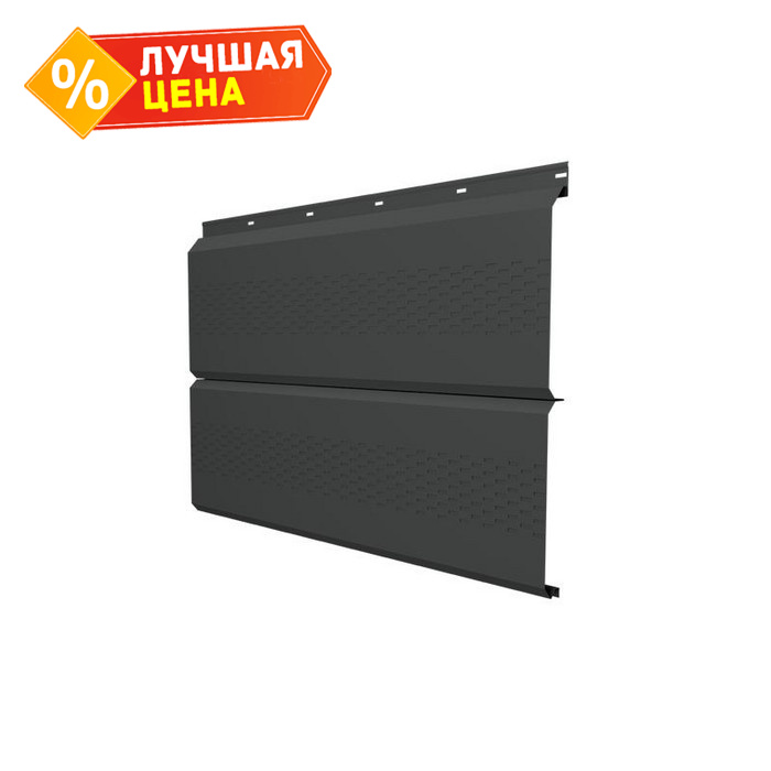 Софит ЭкоБрус с перфорацией 0,345 Grand Line 0,45 Drap RAL7016 антрацитово-серый