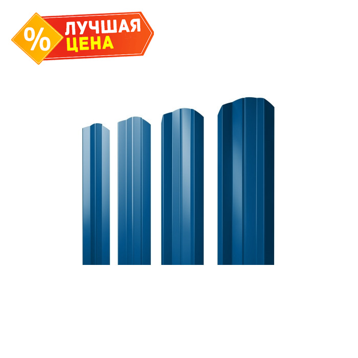 Штакетник М-образный А Grand Line 0,45 Полиэстер RAL5005 Сигнальный Синий