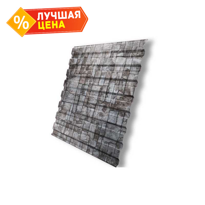 Профнастил С20А 0,45 Print Elite с пленкой Fine Stone