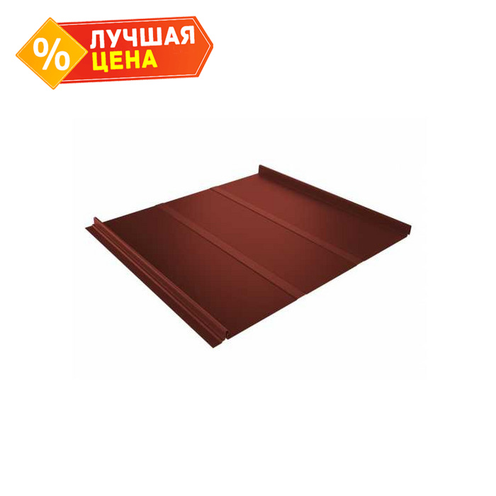 Фальцевая кровля Кликфальц Line Grand Line 0,5 Atlas RAL 8004 Терракота