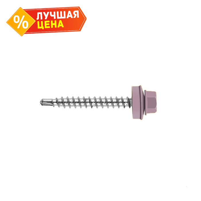 Саморез кровельный Daxmer 4,8х35 RAL 4009 (250) сверло №1