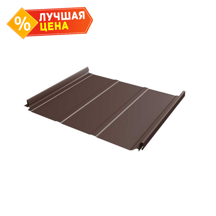 Фальцевая кровля Кликфальц Pro Line Grand Line 0,5 Drap RAL 8017 Шоколад