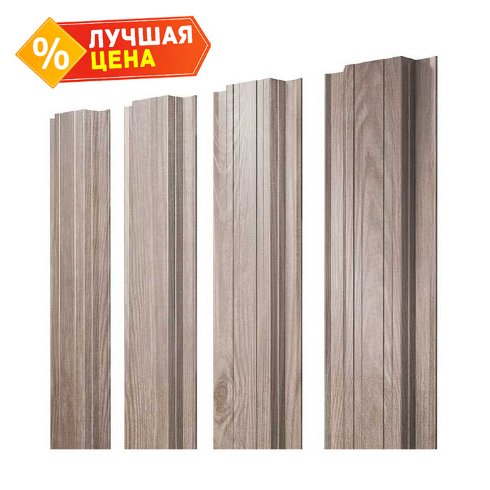 Штакетник Прямоугольный Grand Line 0,45 Print Elite White Wood White Wood