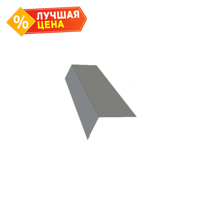 Планка карнизная широкая 100х85 0,5 Satin с пленкой RAL 9006 бело-алюминиевый