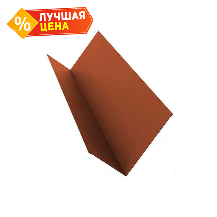 Планка примыкания 90х140 0,45 PE с пленкой RAL 8004 терракота