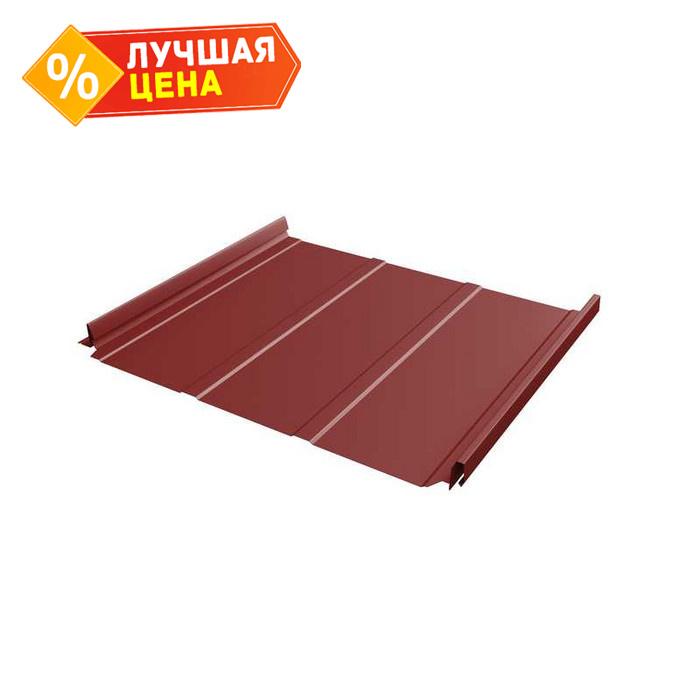 Фальцевая кровля Кликфальц Pro Line Grand Line 0,5 Satin RAL 3011 Коричнево-Красный