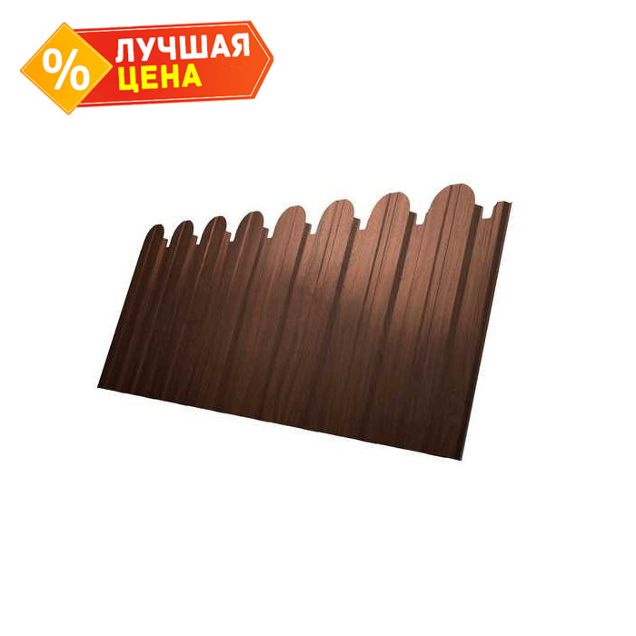 Профлист Grand Line фигурный C8A Print Elite 0.45 мм Choco Wood