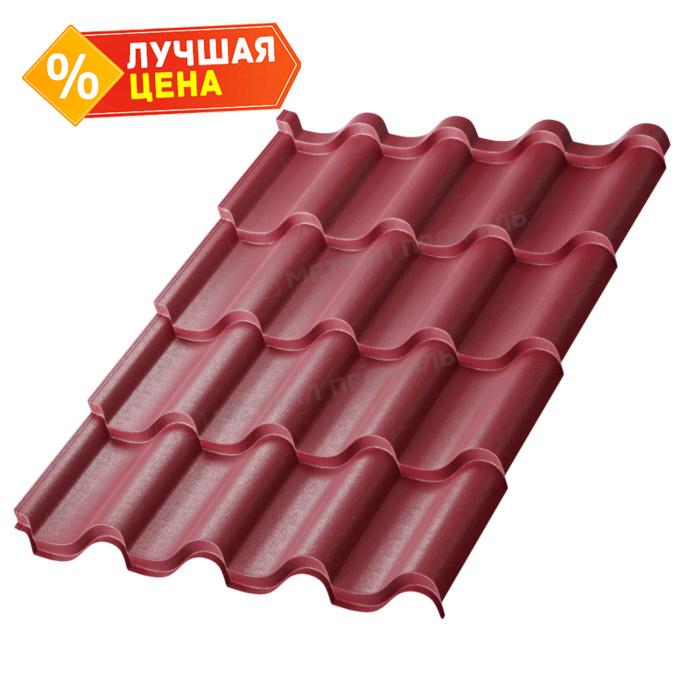 Металлочерепица Металл-Профиль Монтерроса-XL 0,45 VikingMP® RAL 3005 Красное вино