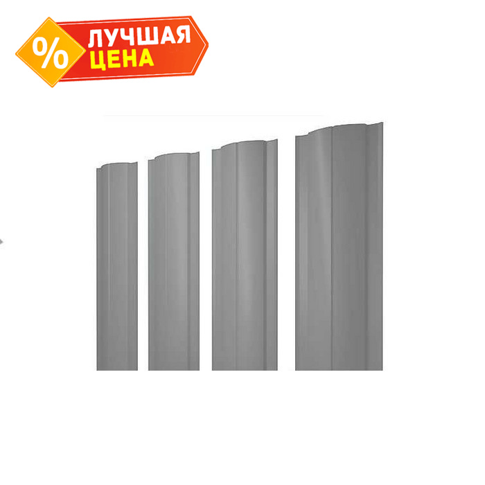 Штакетник Круглый Grand Line 0,5 Satin RAL7004 Сигнальный Серый