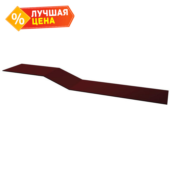 Планка крепежная фальц Grand Line 0,5 Satin Мatt RAL 3005 красное вино