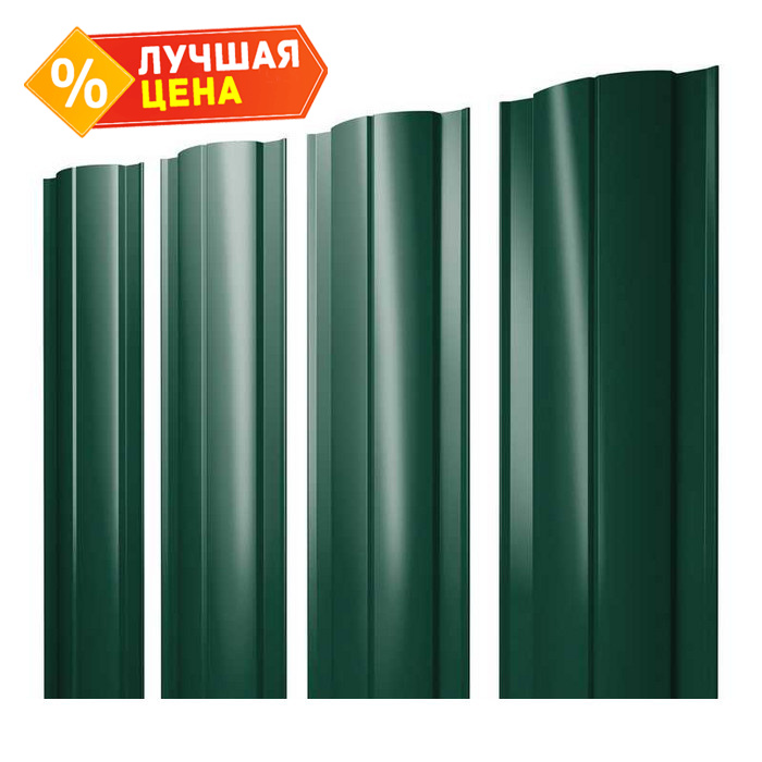 Штакетник Круглый Grand Line 0,45 Drap RAL6005 Зеленый Мох