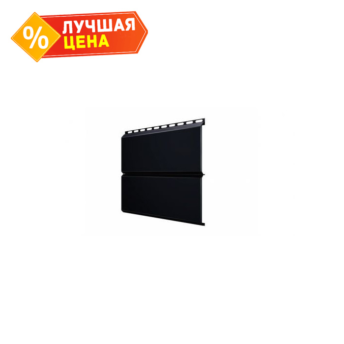 Софит ЭкоБрус без перфорации 0,345 Grand Line 0,5 Velur RAL9005 черный