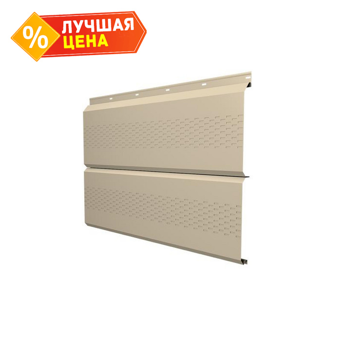 Софит ЭкоБрус с перфорацией 0,345 Grand Line 0,5 Satin RAL1015 светлая слоновая кость