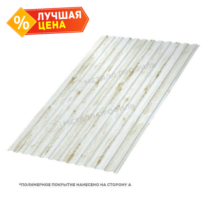 Профлист Металл Профиль МП-10 0,5 ECOSTEEL® матовый Беленый Дуб | B