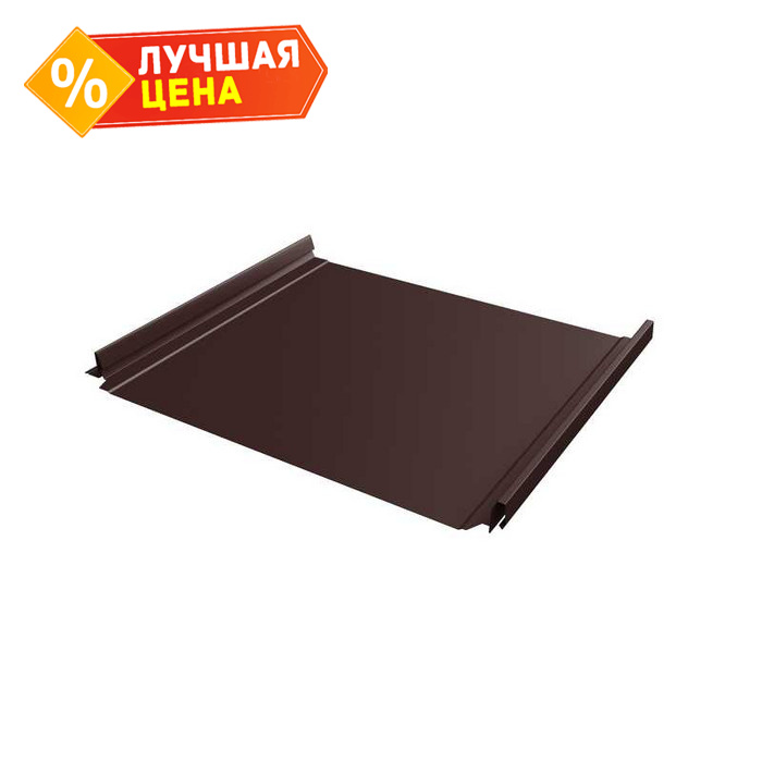 Фальцевая кровля Кликфальц Pro Grand Line 0,5 GreenCoat Pural BT RR 887 Шоколадно-Коричневый