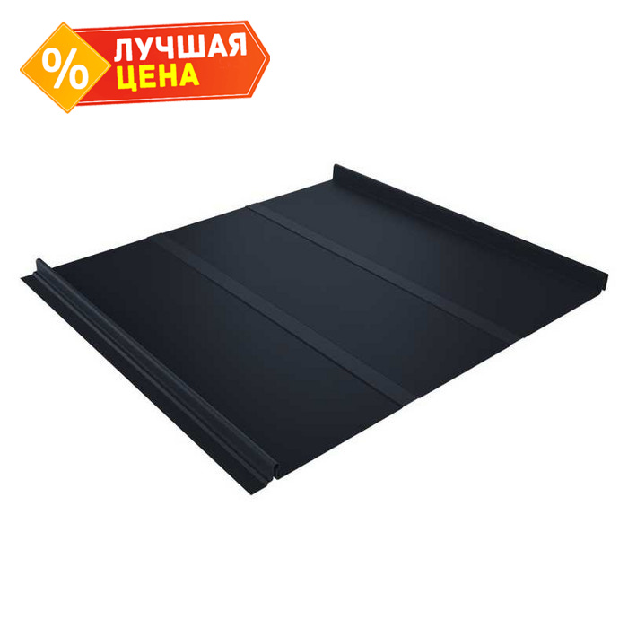 Фальцевая кровля Кликфальц Line Grand Line 0,5 Velur RAL 7024 Мокрый Асфальт