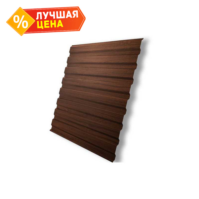 Профлист Grand Line C20A Print Elite 0.45 мм Choco Wood