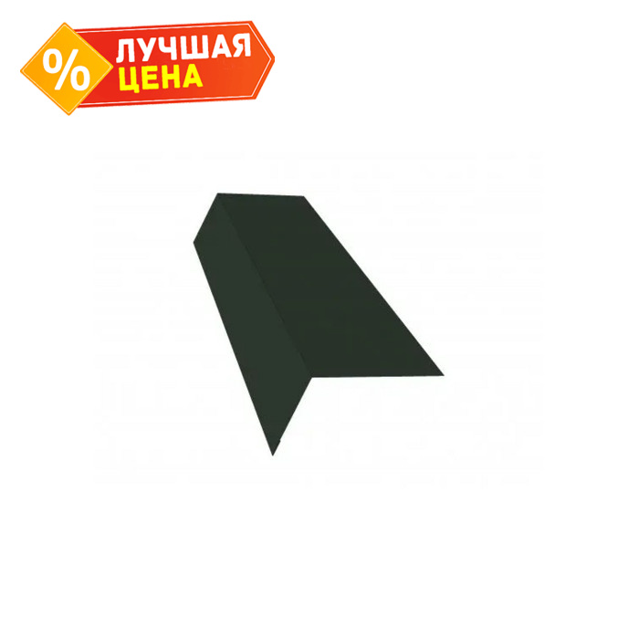 Планка карнизная широкая 100х85 0,5 GreenCoat Pural BT, matt RR 11 темно-зеленый (RAL 6020 хромовая зелень)