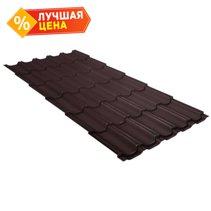 Металлочерепица Grand Line Kvinta plus (Квинта Плюс) 0,5 PurPro Matt RAL 8017 Шоколад