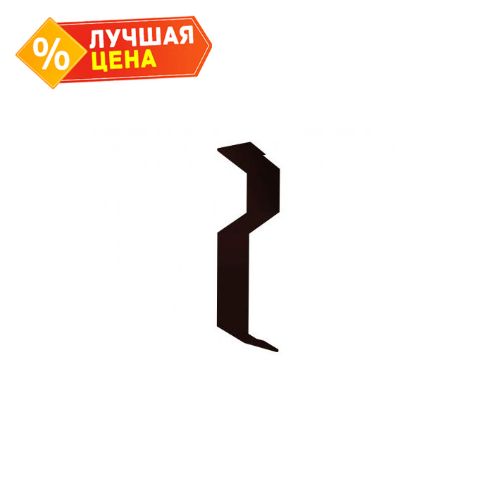 Планка примыкания внакладку 25х17х35х17 0,45 Drap ST RR 32 (серо-зеленый) темно-коричневый