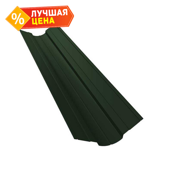 Планка ендовы верхней фигурной 70x70 0,5 GreenCoat Pural BT RR 11 темно-зеленый (RAL 6020 хромовая зелень)