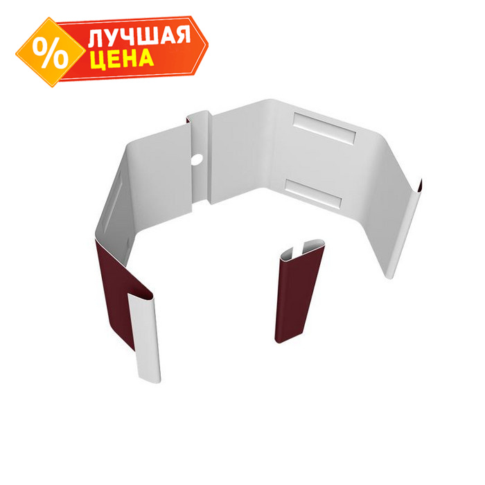 Крепление трубы для гофры (гвоздь) Vortex Lite PE RAL 3005 красное вино