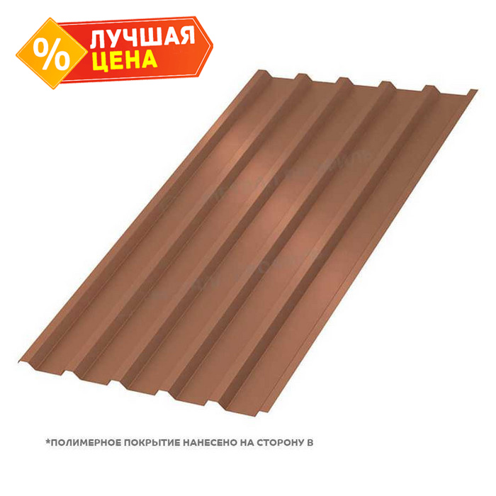 Профлист Металл Профиль МП-35 0,5 PURMAN® Argillite/Медный металлик