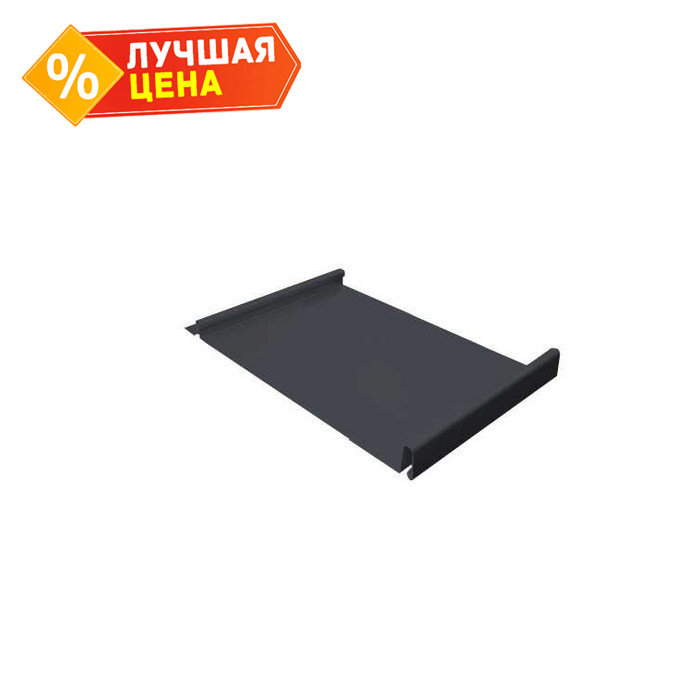 Фальцевая кровля Кликфальц Grand Line 0,5 GreenCoat Pural BT RR 23 Темно-Серый