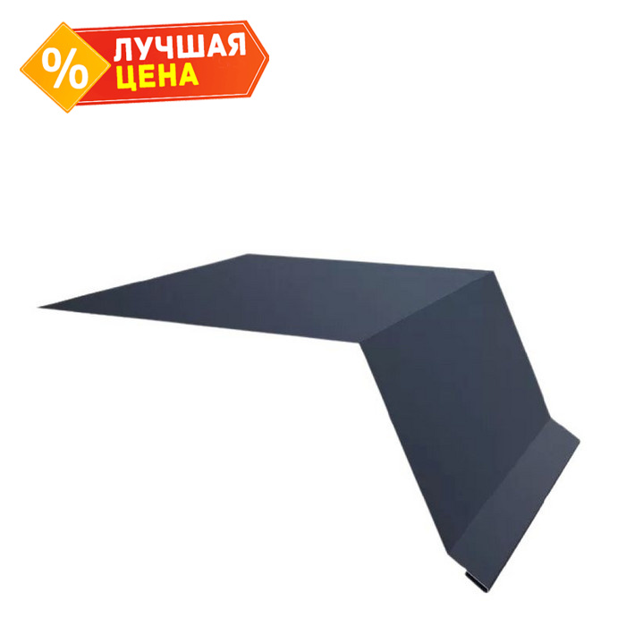 Планка капельник 100х55 0,5 Quarzit lite с пленкой RAL 9005 черный