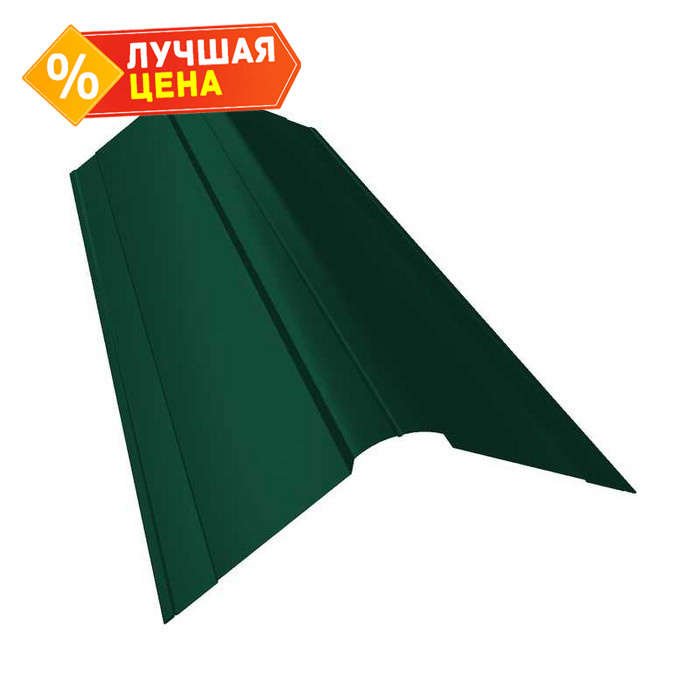 Планка конька фигурного 150x150 0,5 Velur RAL 6005 зеленый мох