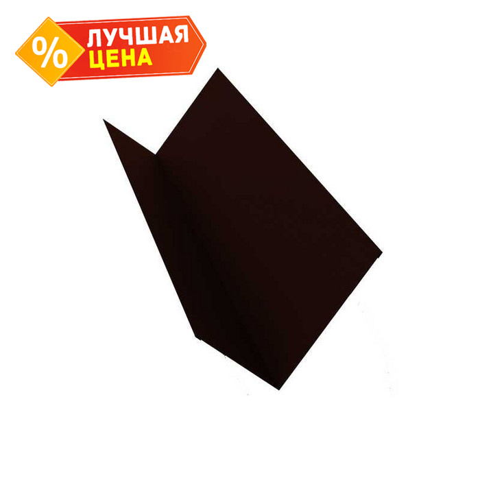 Планка примыкания 90х140 0,5 GreenСoat Pural с пленкой RR 32 темно-коричневый (RAL 8019 серо-коричневый)