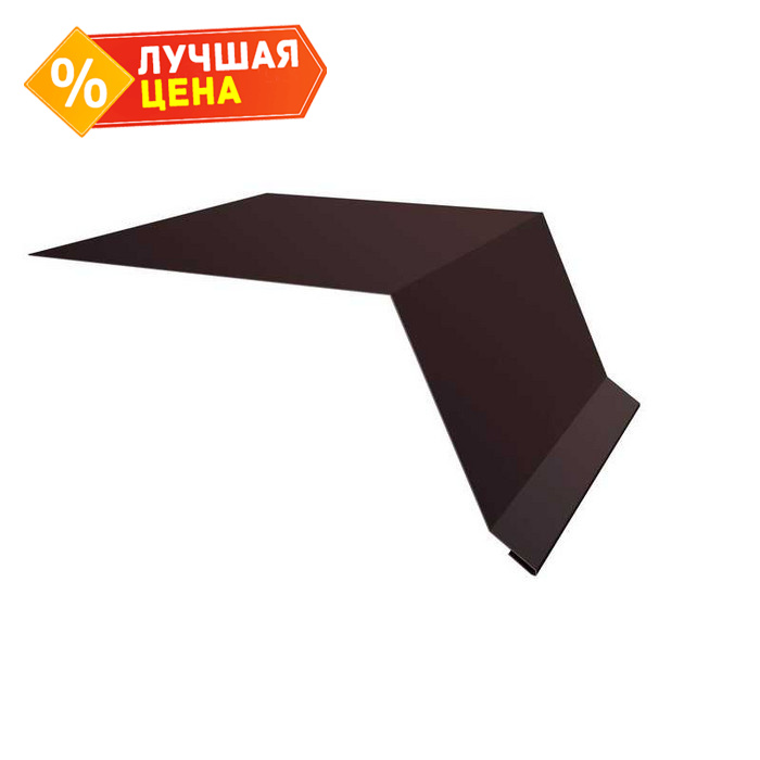 Планка капельник 100х55 0,5 Velur RAL 8017 шоколад