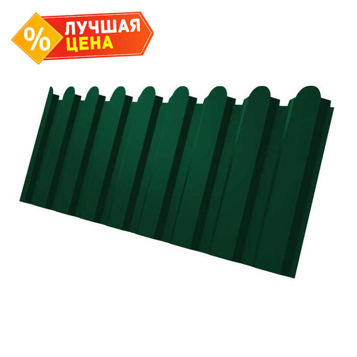 Профлист Grand Line фигурный C20A Drap 0.45 мм RAL 6005 Зеленый Мох