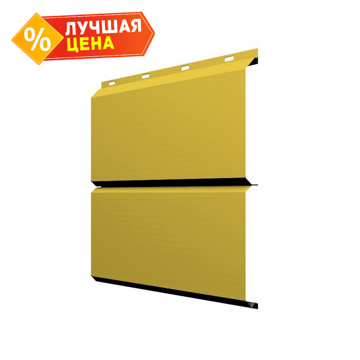 Софит ЭкоБрус без перфорации 0,345 Grand Line 0,45 PE RAL1018 цинково-желтый