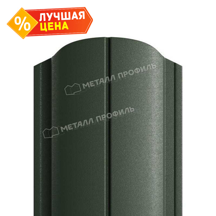 Штакетник Металл Профиль ELLIPSE-O 0,45 VikingMP® RAL6007 Бутылочно-зеленый