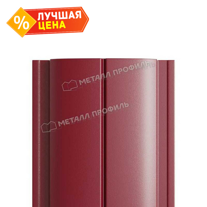 Штакетник Металл Профиль ELLIPSE-T 0,5 PURMAN® RAL3005 Красное вино