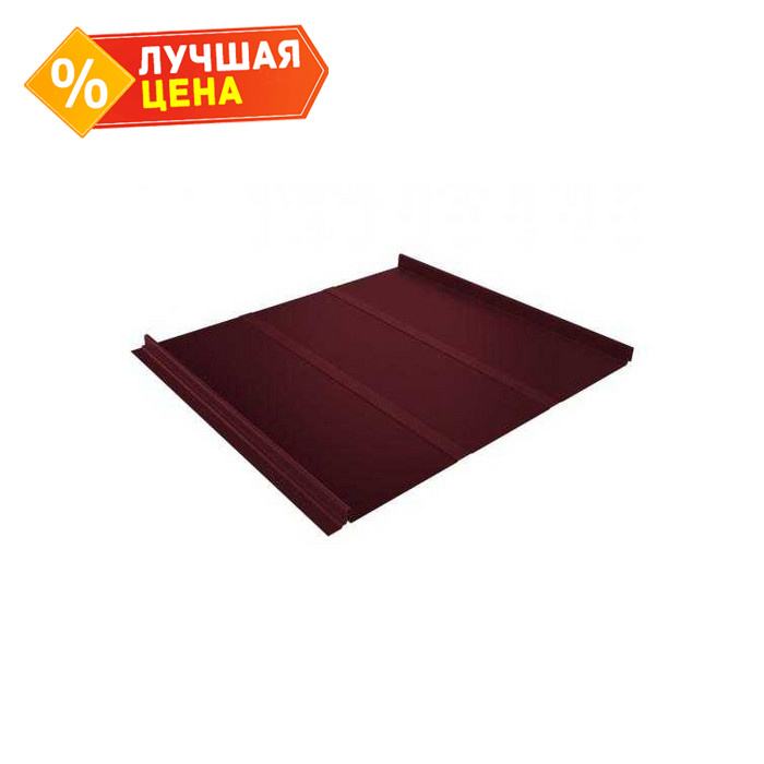 Фальцевая кровля Кликфальц Line Grand Line 0,45 Drap RAL 3005 Красное Вино