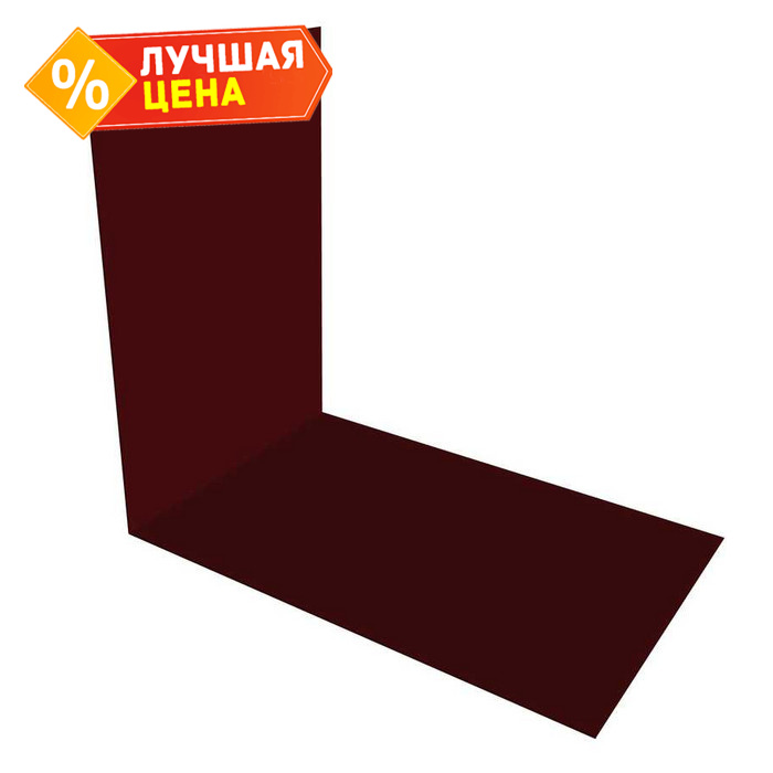 Планка снегозадержания усиливающая 0,5 Satin с пленкой RAL 3005 красное вино