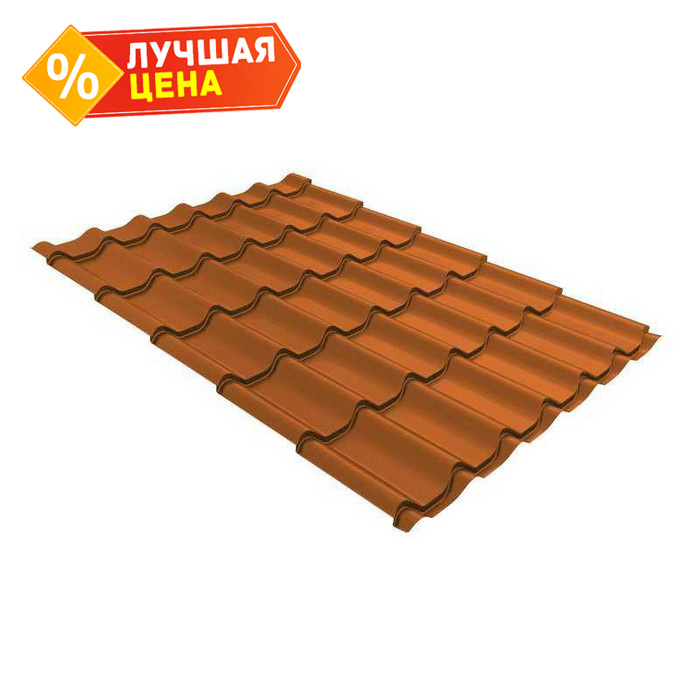 Металлочерепица Grand Line Монтеррей 0,5 Quarzit Cuprum Steel/Quarzit Cuprum Steel