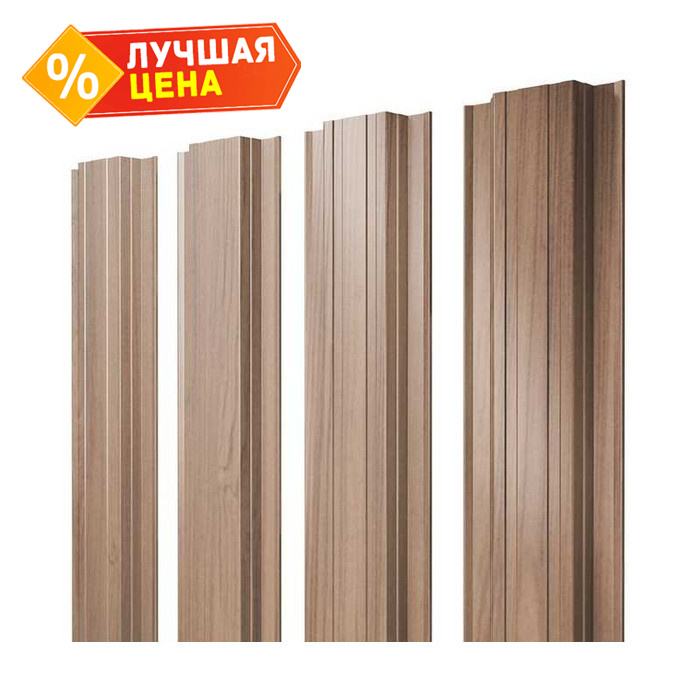 Штакетник Прямоугольный Grand Line 0,45 Print Elite Honey Wood Honey Wood