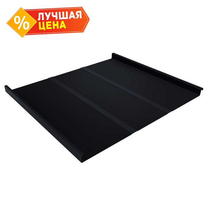 Фальцевая кровля Фальц двойной стоячий Grand Line 0,5 Velur RAL 9005