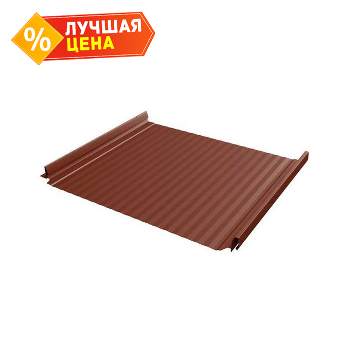 Фальцевая кровля Кликфальц Pro Gofr Grand Line 0,5 GreenCoat Pural BT RR 29 Красный