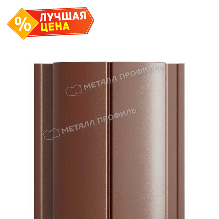 Штакетник Металл Профиль ELLIPSE-T 0,5 PURMAN® RAL8017 Коричневый шоколад