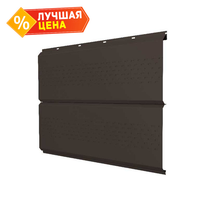 Софит ЭкоБрус new c перфорацией 0,5 Satin RR 32 темно-коричневый