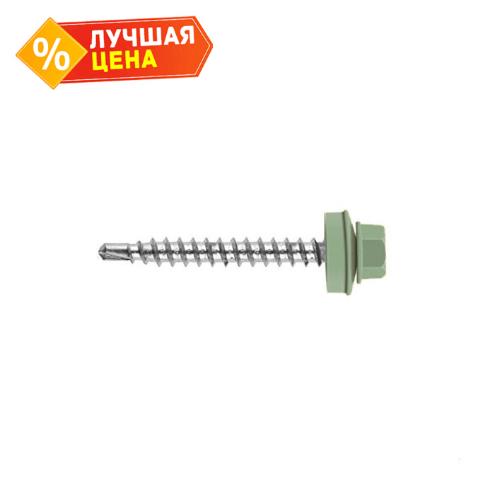 Саморез кровельный Daxmer 4,8х35 RAL 6021 (250) сверло №1