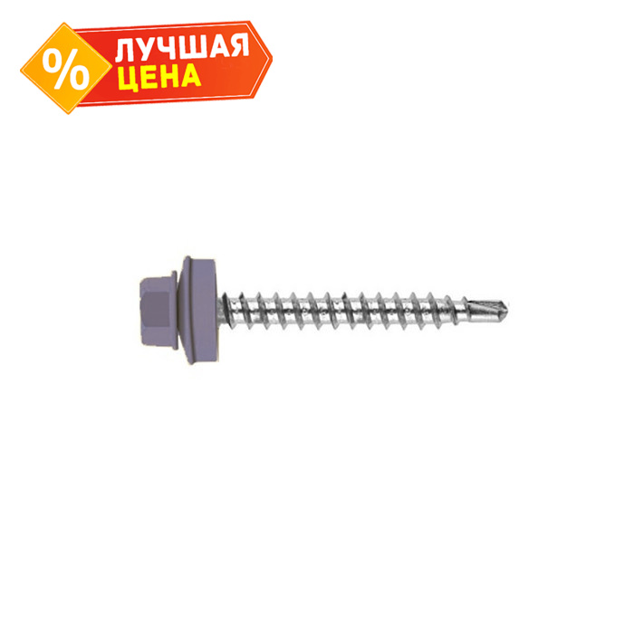 Саморез кровельный Daxmer 4,8х50 RAL 4005 (150) сверло №1