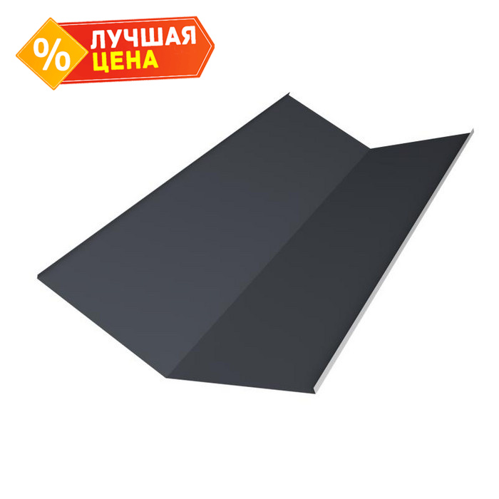 Планка ендовы нижней 300х300 0,5 GreenCoat Pural BT, matt RR 21 светло-серый